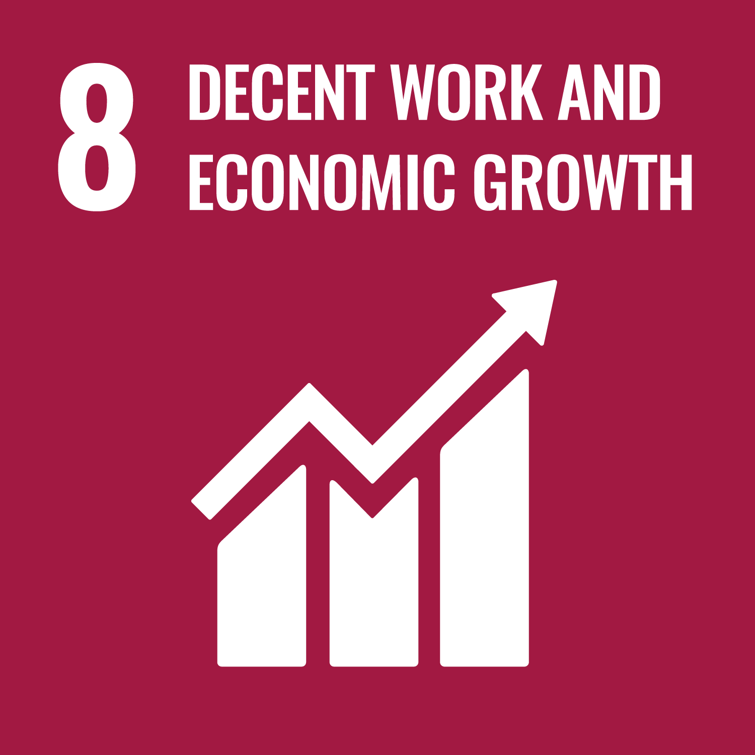 Text in image reads 'decent work and economic growth'